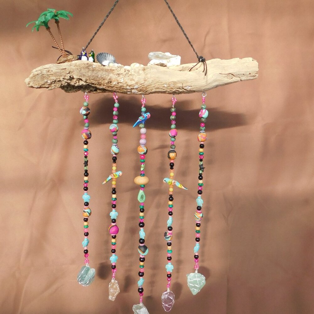 (1000 Miles from nowhere) Driftwood Suncatcher Mobile